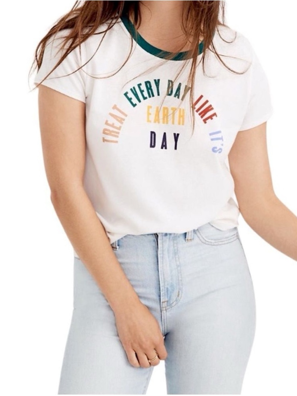 MADEWELL X CHARITY:WATER NEW Treat Every Day Like It's Earth Day Shrunken Tee